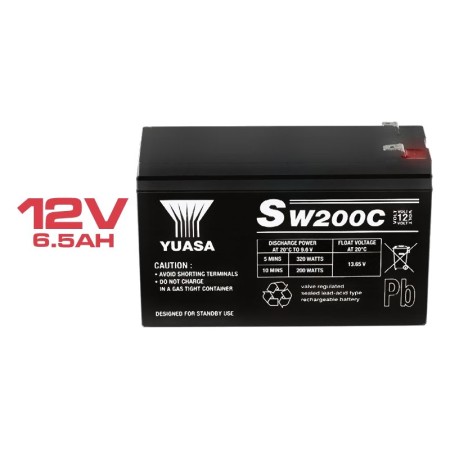 Bateria Yuasa SW200 chumbo-ácido 12 6.5Ah