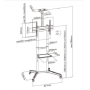 Ewent Suporte vertical para TV de 37" até 70"