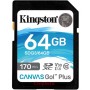 SD Kingston Canvas Go Plus C10 UHS-I U3 V30  64GB