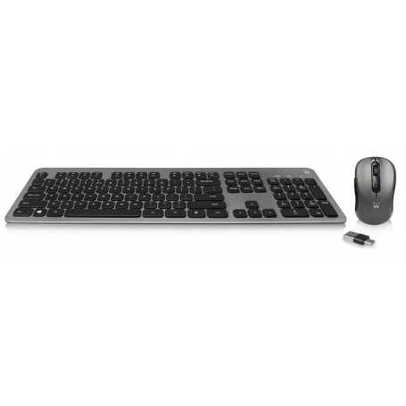 Teclado e Rato Ewent Wireless PT (USB Type C+A)