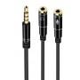 Ewent Cabo Adaptador Aúdio 1x 3.5 mm AUX 4-pin M - 2x 3.5 mm AUX 3-pin F