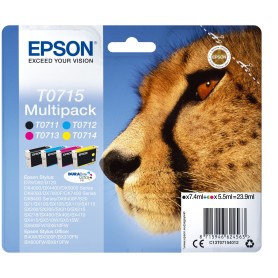 Epson Multipack de 4 cores T0715 Tinta DURABrite Ultra