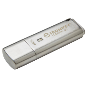 Kingston 64GB IronKey Locker Plus 50 AES Encrypted USB to Cloud